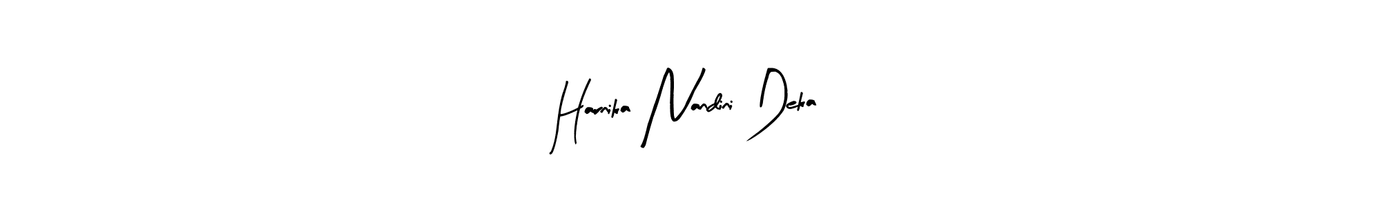 This is the best signature style for the Harnika Nandini Deka name. Also you like these signature font (Arty Signature). Mix name signature. Harnika Nandini Deka signature style 8 images and pictures png
