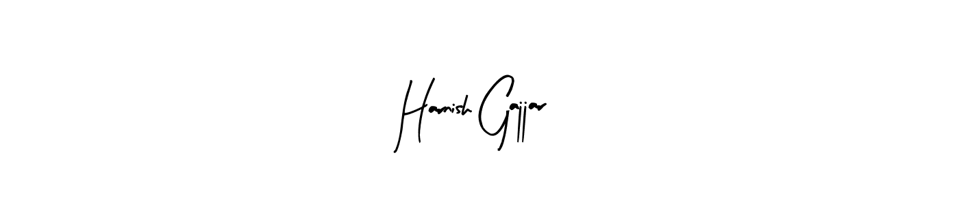 The best way (Arty Signature) to make a short signature is to pick only two or three words in your name. The name Harnish Gajjar include a total of six letters. For converting this name. Harnish Gajjar signature style 8 images and pictures png