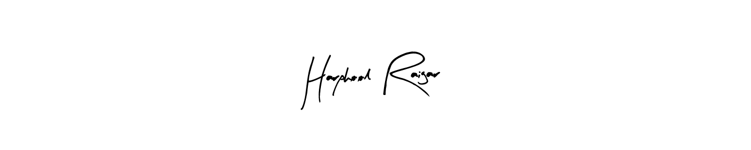 How to make Harphool Raigar name signature. Use Arty Signature style for creating short signs online. This is the latest handwritten sign. Harphool Raigar signature style 8 images and pictures png