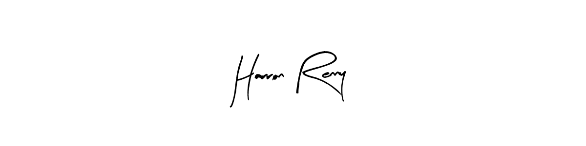Make a beautiful signature design for name Harron Renny. With this signature (Arty Signature) style, you can create a handwritten signature for free. Harron Renny signature style 8 images and pictures png