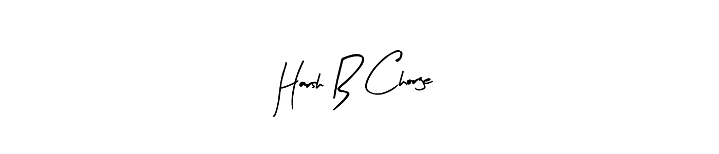 Harsh B Chorge stylish signature style. Best Handwritten Sign (Arty Signature) for my name. Handwritten Signature Collection Ideas for my name Harsh B Chorge. Harsh B Chorge signature style 8 images and pictures png