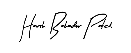 How to make Harsh Bahadur Patel name signature. Use Arty Signature style for creating short signs online. This is the latest handwritten sign. Harsh Bahadur Patel signature style 8 images and pictures png