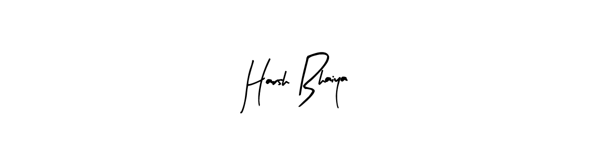 How to make Harsh Bhaiya name signature. Use Arty Signature style for creating short signs online. This is the latest handwritten sign. Harsh Bhaiya signature style 8 images and pictures png