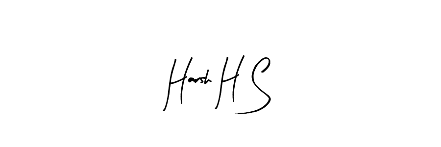 How to Draw Harsh H S signature style? Arty Signature is a latest design signature styles for name Harsh H S. Harsh H S signature style 8 images and pictures png