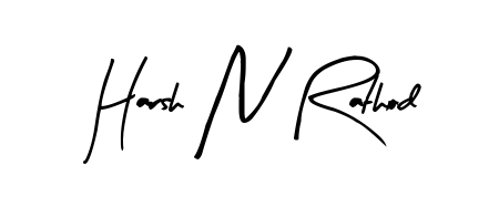 The best way (Arty Signature) to make a short signature is to pick only two or three words in your name. For converting this name Harsh N Rathod. Harsh N Rathod signature style 8 images and pictures png