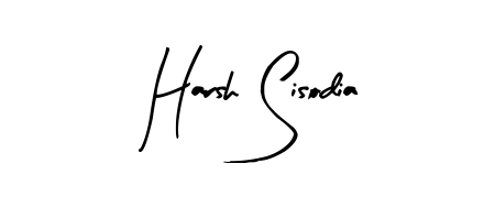 The Arty Signature handwriting style adds charm and authenticity to name Harsh Sisodia. A wonderful choice for personal thank-you notes. Harsh Sisodia signature style 8 images and pictures png