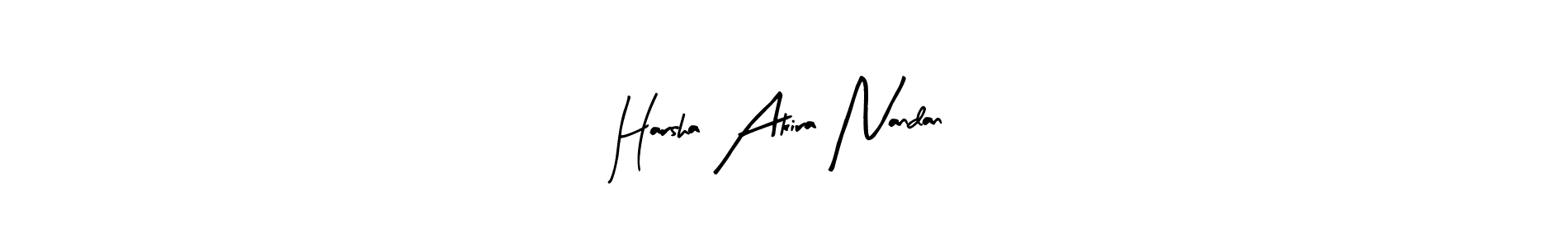 Similarly Arty Signature is the best handwritten signature design. Signature creator online .You can use it as an online autograph creator for name Harsha Akira Nandan. Harsha Akira Nandan signature style 8 images and pictures png