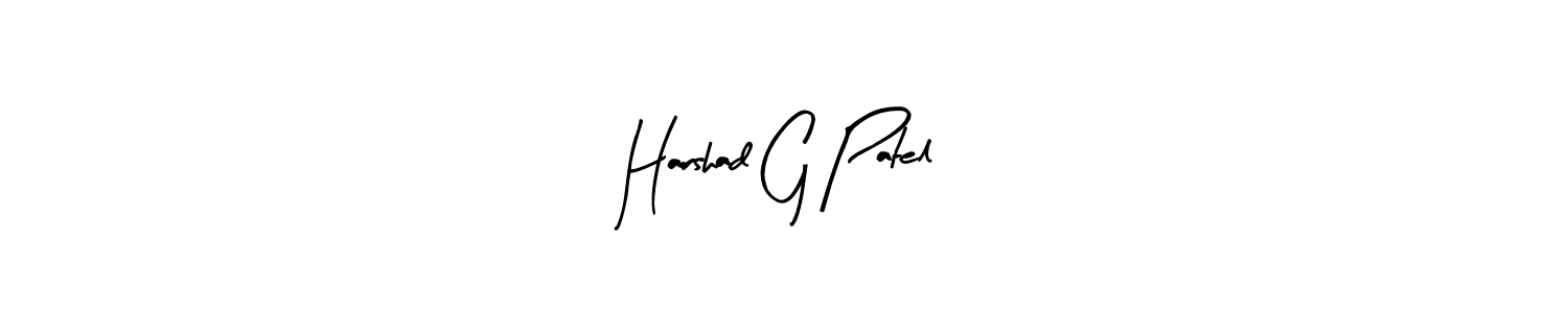 Create a beautiful signature design for name Harshad G Patel. With this signature (Arty Signature) fonts, you can make a handwritten signature for free. Harshad G Patel signature style 8 images and pictures png