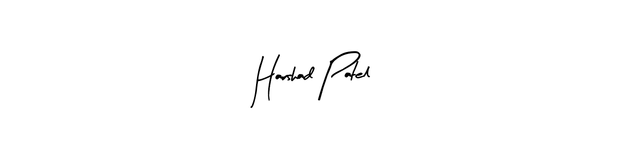 Use a signature maker to create a handwritten signature online. With this signature software, you can design (Arty Signature) your own signature for name Harshad Patel. Harshad Patel signature style 8 images and pictures png