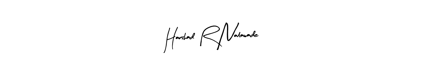 Design your own signature with our free online signature maker. With this signature software, you can create a handwritten (Arty Signature) signature for name Harshad R Nalawade. Harshad R Nalawade signature style 8 images and pictures png