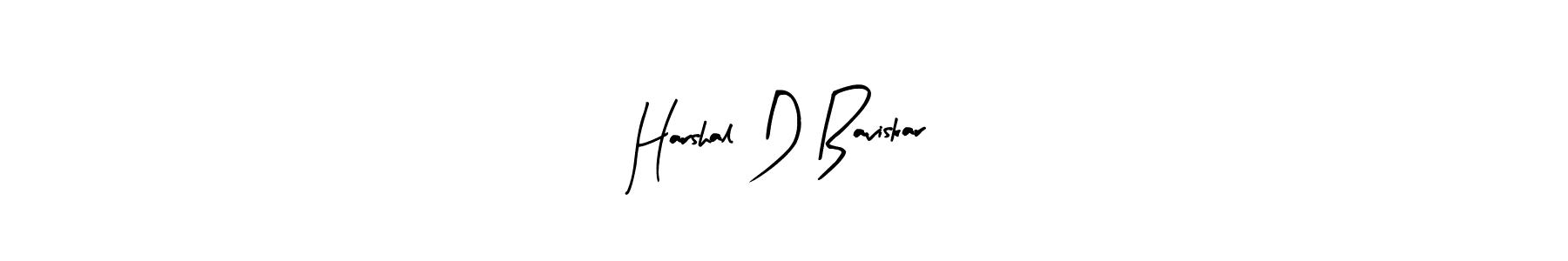 How to make Harshal D Baviskar name signature. Use Arty Signature style for creating short signs online. This is the latest handwritten sign. Harshal D Baviskar signature style 8 images and pictures png