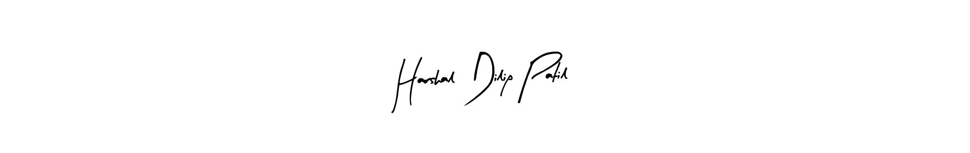 The best way (Arty Signature) to make a short signature is to pick only two or three words in your name. The name Harshal Dilip Patil include a total of six letters. For converting this name. Harshal Dilip Patil signature style 8 images and pictures png