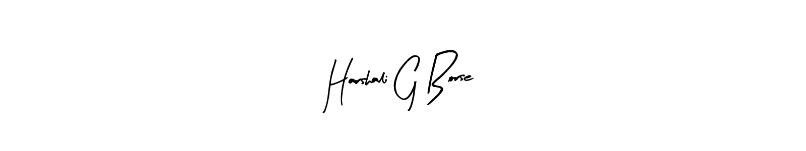 Similarly Arty Signature is the best handwritten signature design. Signature creator online .You can use it as an online autograph creator for name Harshali G Borse. Harshali G Borse signature style 8 images and pictures png