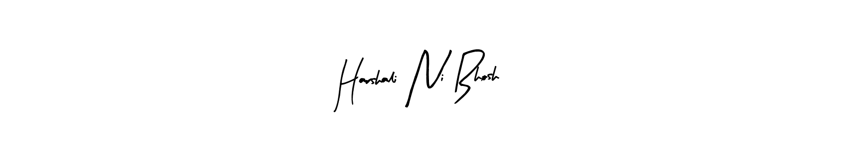 Harshali Ni Bhosh stylish signature style. Best Handwritten Sign (Arty Signature) for my name. Handwritten Signature Collection Ideas for my name Harshali Ni Bhosh. Harshali Ni Bhosh signature style 8 images and pictures png