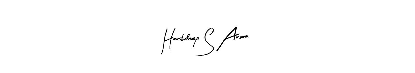 Arty Signature is a professional signature style that is perfect for those who want to add a touch of class to their signature. It is also a great choice for those who want to make their signature more unique. Get Harshdeep S Arora name to fancy signature for free. Harshdeep S Arora signature style 8 images and pictures png