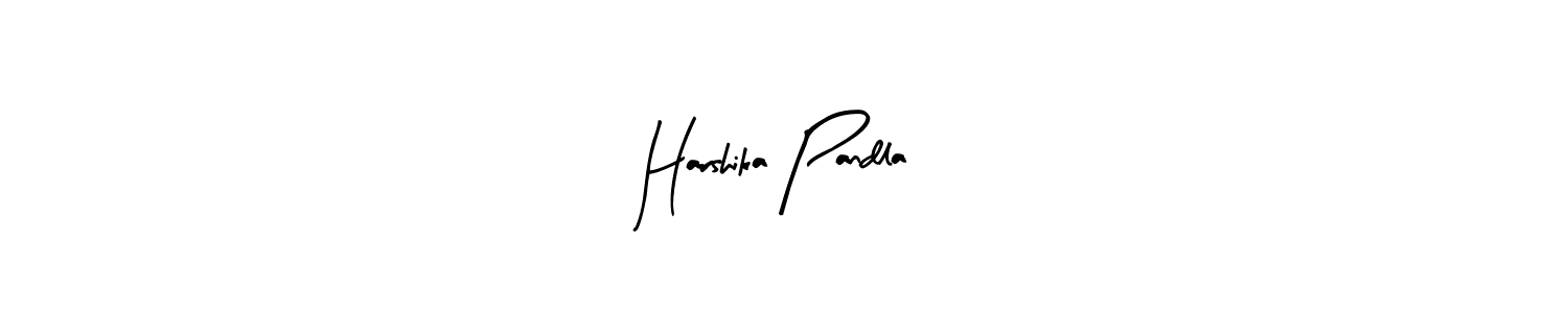 Use a signature maker to create a handwritten signature online. With this signature software, you can design (Arty Signature) your own signature for name Harshika Pandla. Harshika Pandla signature style 8 images and pictures png