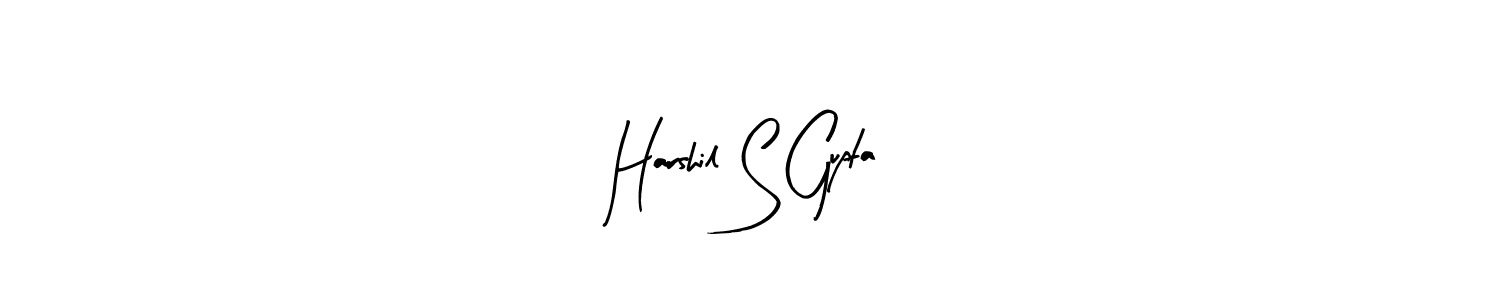Design your own signature with our free online signature maker. With this signature software, you can create a handwritten (Arty Signature) signature for name Harshil S Gupta. Harshil S Gupta signature style 8 images and pictures png