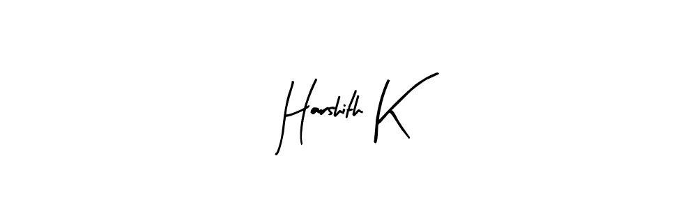 Use a signature maker to create a handwritten signature online. With this signature software, you can design (Arty Signature) your own signature for name Harshith K. Harshith K signature style 8 images and pictures png