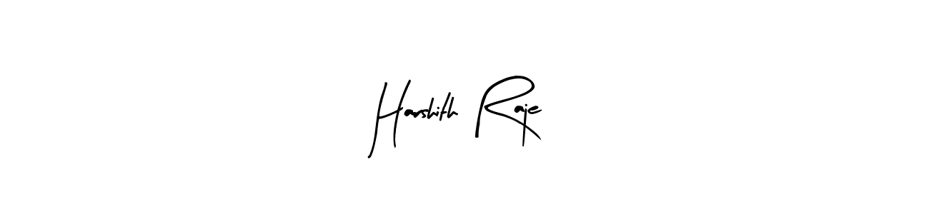 How to make Harshith Raje name signature. Use Arty Signature style for creating short signs online. This is the latest handwritten sign. Harshith Raje signature style 8 images and pictures png