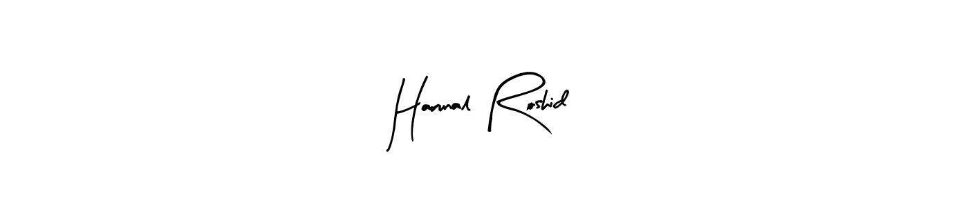 Create a beautiful signature design for name Harunal Roshid. With this signature (Arty Signature) fonts, you can make a handwritten signature for free. Harunal Roshid signature style 8 images and pictures png