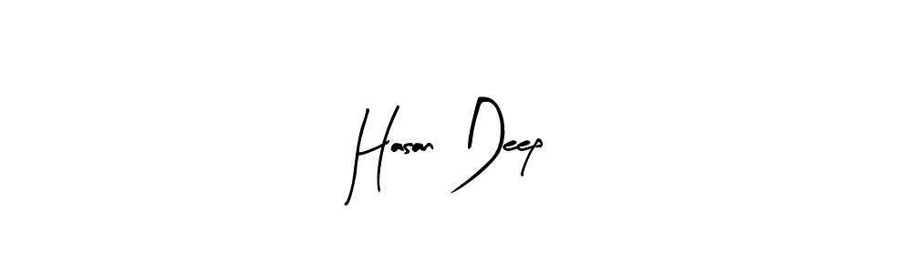 Similarly Arty Signature is the best handwritten signature design. Signature creator online .You can use it as an online autograph creator for name Hasan Deep. Hasan Deep signature style 8 images and pictures png