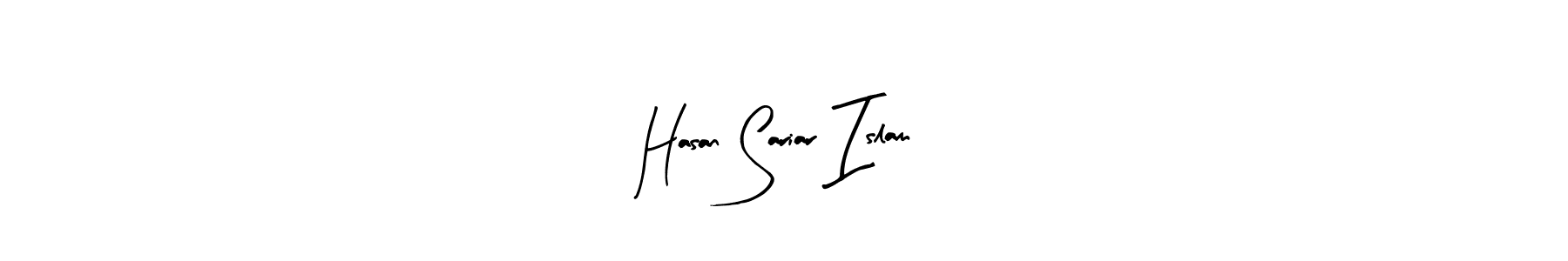 How to make Hasan Sariar Islam name signature. Use Arty Signature style for creating short signs online. This is the latest handwritten sign. Hasan Sariar Islam signature style 8 images and pictures png