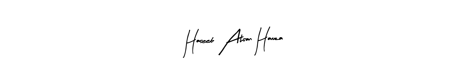 It looks lik you need a new signature style for name Haseeb Ahsan Hamza. Design unique handwritten (Arty Signature) signature with our free signature maker in just a few clicks. Haseeb Ahsan Hamza signature style 8 images and pictures png