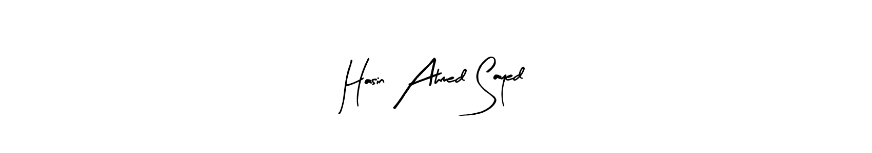 How to make Hasin Ahmed Sayed name signature. Use Arty Signature style for creating short signs online. This is the latest handwritten sign. Hasin Ahmed Sayed signature style 8 images and pictures png
