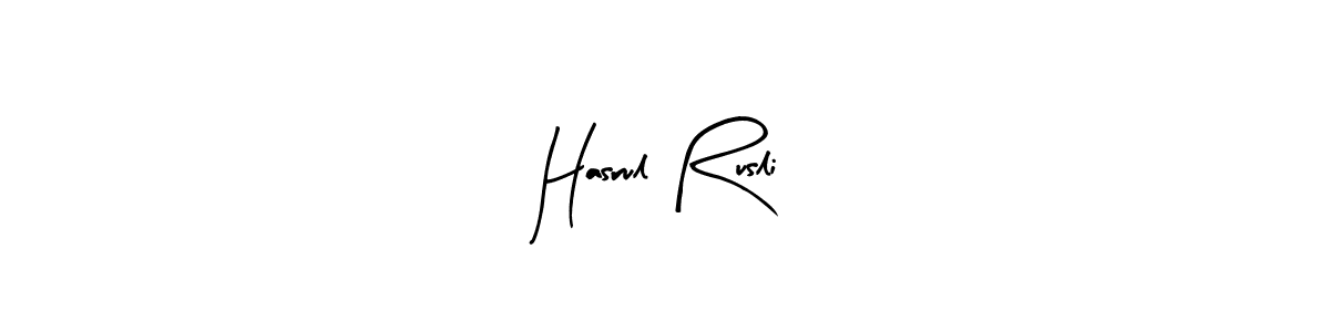 Also we have Hasrul Rusli name is the best signature style. Create professional handwritten signature collection using Arty Signature autograph style. Hasrul Rusli signature style 8 images and pictures png