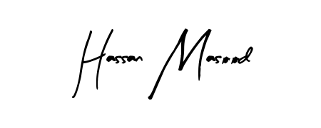 Create an unforgettable impression when signing with Hassan Masood name styled in Arty Signature typography. 100% free online generator. Hassan Masood signature style 8 images and pictures png