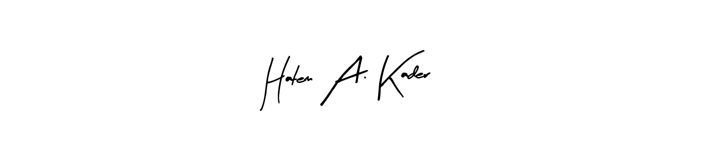 Use a signature maker to create a handwritten signature online. With this signature software, you can design (Arty Signature) your own signature for name Hatem A. Kader. Hatem A. Kader signature style 8 images and pictures png