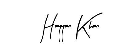 The Arty Signature font transforms the name Hayyan Khan into an executive sign with sharp precision and distinguished character. Hayyan Khan signature style 8 images and pictures png