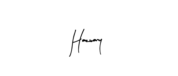 Create a beautiful signature design for name Hazwany. With this signature (Arty Signature) fonts, you can make a handwritten signature for free. Hazwany signature style 8 images and pictures png