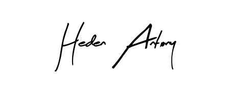 Similarly Arty Signature is the best handwritten signature design. Signature creator online. You can use it as an online autograph creator for name Heden Antony. Heden Antony signature style 8 images and pictures png