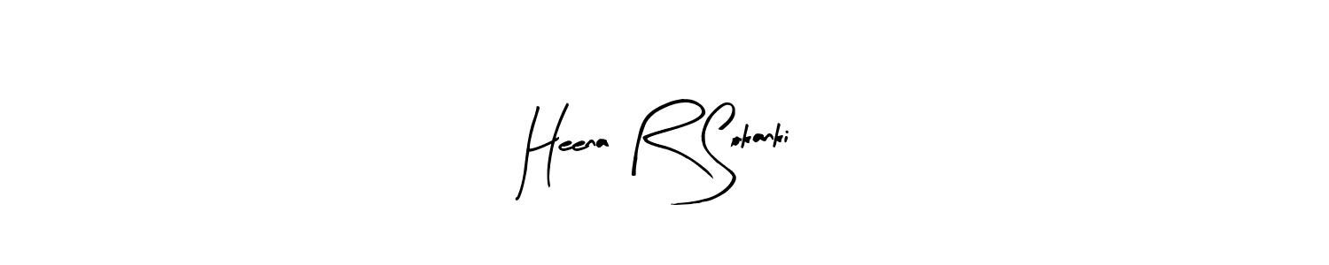 Make a beautiful signature design for name Heena R Sokanki. With this signature (Arty Signature) style, you can create a handwritten signature for free. Heena R Sokanki signature style 8 images and pictures png
