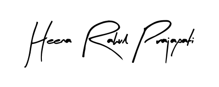 Generate high-definition signature styles for Heena Rahul Prajapati. The Arty Signature typeface ensures crisp legibility and sophisticated design. Heena Rahul Prajapati signature style 8 images and pictures png