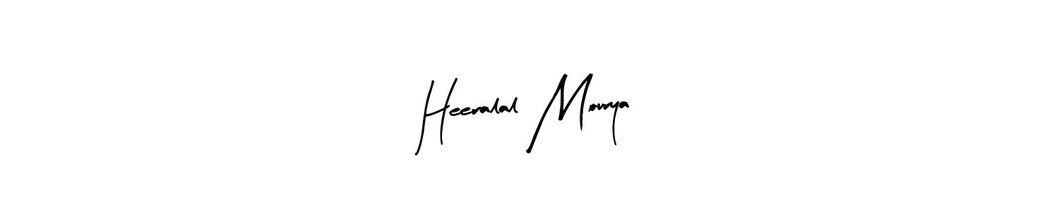 Similarly Arty Signature is the best handwritten signature design. Signature creator online .You can use it as an online autograph creator for name Heeralal Mourya. Heeralal Mourya signature style 8 images and pictures png