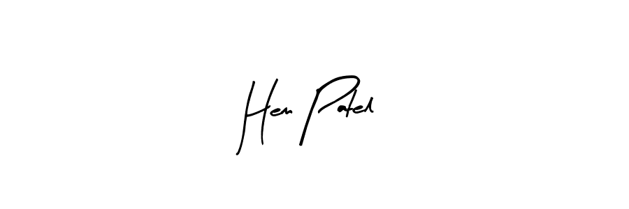 The best way (Arty Signature) to make a short signature is to pick only two or three words in your name. The name Hem Patel include a total of six letters. For converting this name. Hem Patel signature style 8 images and pictures png