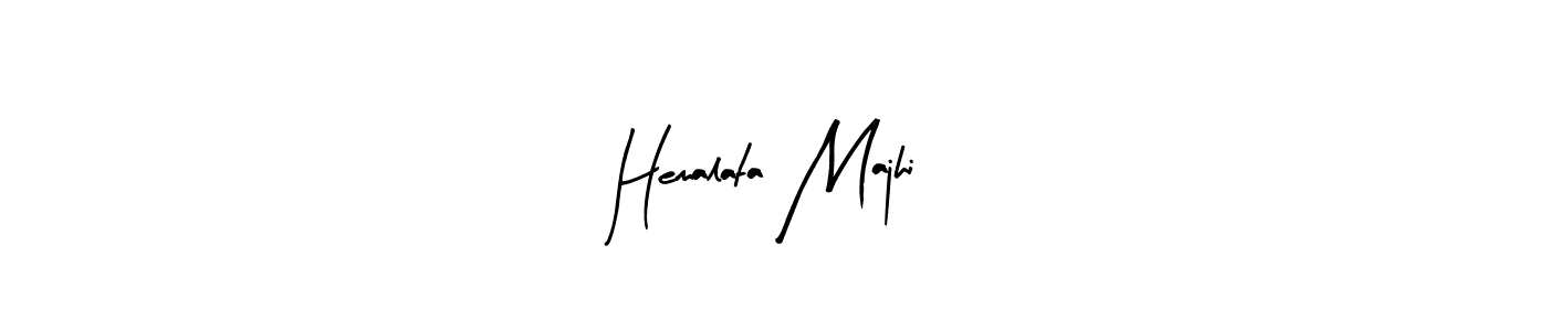 Similarly Arty Signature is the best handwritten signature design. Signature creator online .You can use it as an online autograph creator for name Hemalata Majhi. Hemalata Majhi signature style 8 images and pictures png