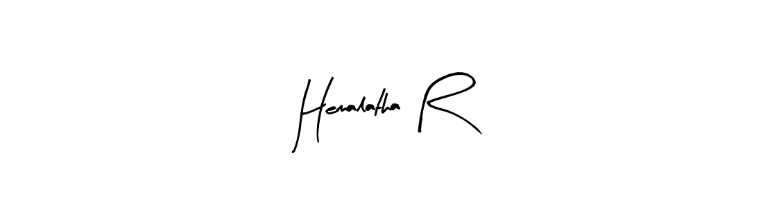 Make a beautiful signature design for name Hemalatha R. With this signature (Arty Signature) style, you can create a handwritten signature for free. Hemalatha R signature style 8 images and pictures png