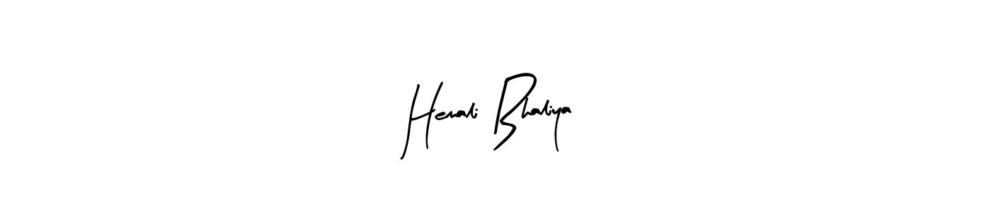 Make a short Hemali Bhaliya signature style. Manage your documents anywhere anytime using Arty Signature. Create and add eSignatures, submit forms, share and send files easily. Hemali Bhaliya signature style 8 images and pictures png