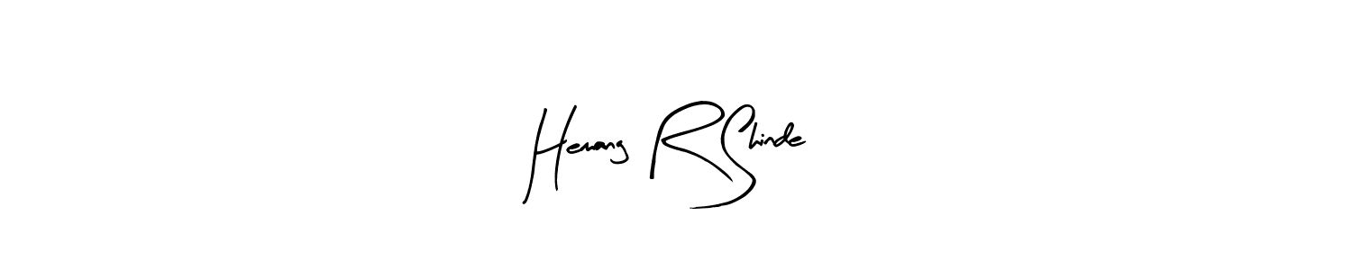 Use a signature maker to create a handwritten signature online. With this signature software, you can design (Arty Signature) your own signature for name Hemang R Shinde. Hemang R Shinde signature style 8 images and pictures png
