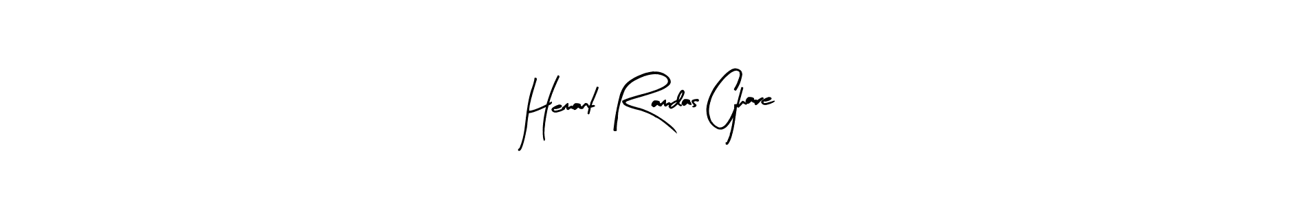 The best way (Arty Signature) to make a short signature is to pick only two or three words in your name. The name Hemant Ramdas Ghare include a total of six letters. For converting this name. Hemant Ramdas Ghare signature style 8 images and pictures png