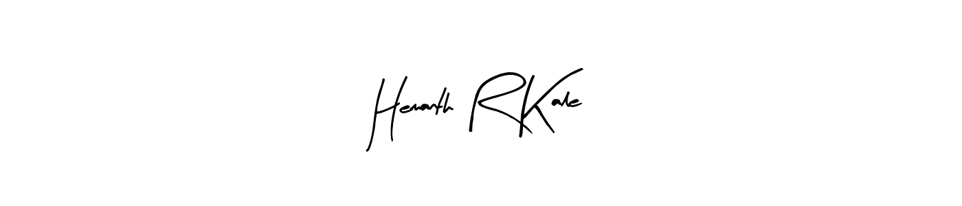 How to make Hemanth R Kale name signature. Use Arty Signature style for creating short signs online. This is the latest handwritten sign. Hemanth R Kale signature style 8 images and pictures png
