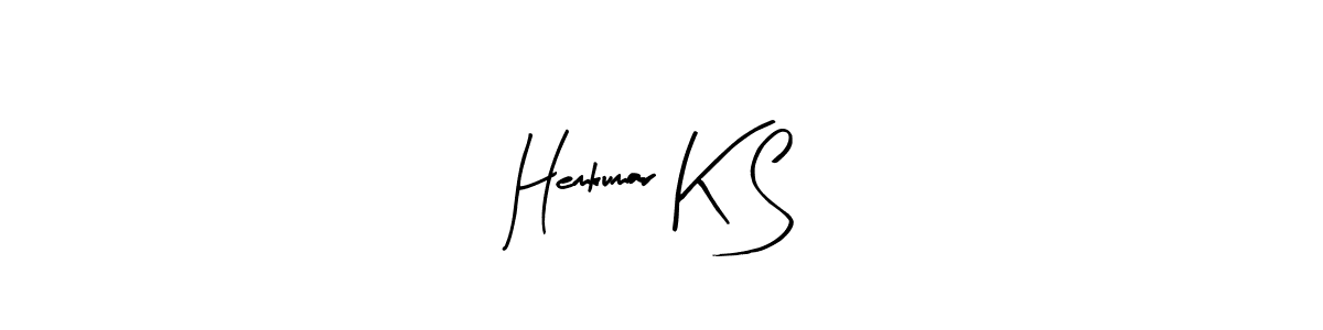 How to make Hemkumar K S signature? Arty Signature is a professional autograph style. Create handwritten signature for Hemkumar K S name. Hemkumar K S signature style 8 images and pictures png