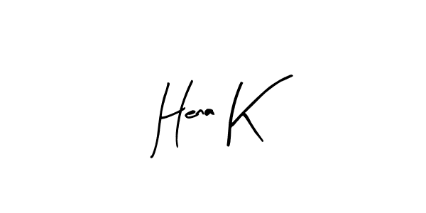 Use a signature maker to create a handwritten signature online. With this signature software, you can design (Arty Signature) your own signature for name Hena K. Hena K signature style 8 images and pictures png