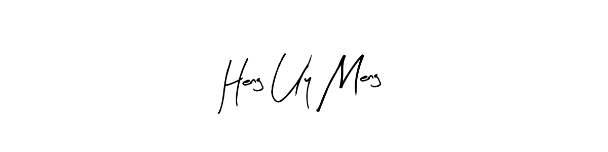 if you are searching for the best signature style for your name Heng Uy Meng. so please give up your signature search. here we have designed multiple signature styles  using Arty Signature. Heng Uy Meng signature style 8 images and pictures png