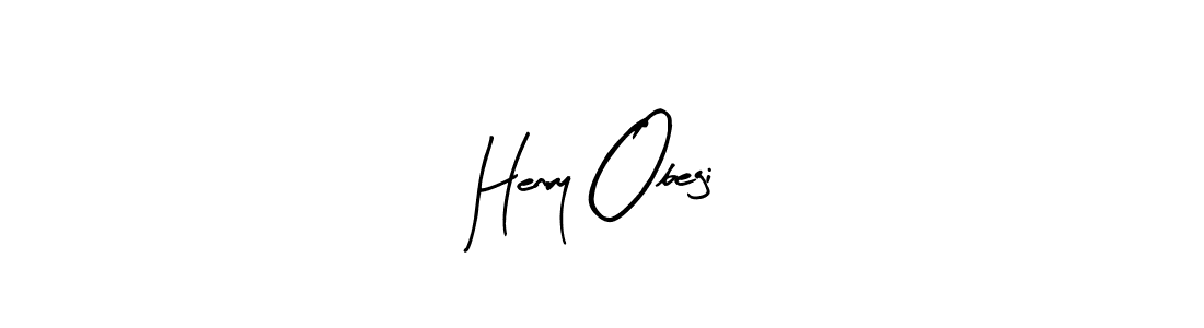 Arty Signature is a professional signature style that is perfect for those who want to add a touch of class to their signature. It is also a great choice for those who want to make their signature more unique. Get Henry Obegi name to fancy signature for free. Henry Obegi signature style 8 images and pictures png