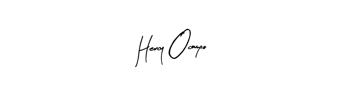 How to make Hercy Ocampo signature? Arty Signature is a professional autograph style. Create handwritten signature for Hercy Ocampo name. Hercy Ocampo signature style 8 images and pictures png