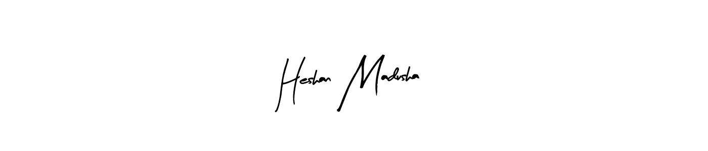 Heshan Madusha stylish signature style. Best Handwritten Sign (Arty Signature) for my name. Handwritten Signature Collection Ideas for my name Heshan Madusha. Heshan Madusha signature style 8 images and pictures png